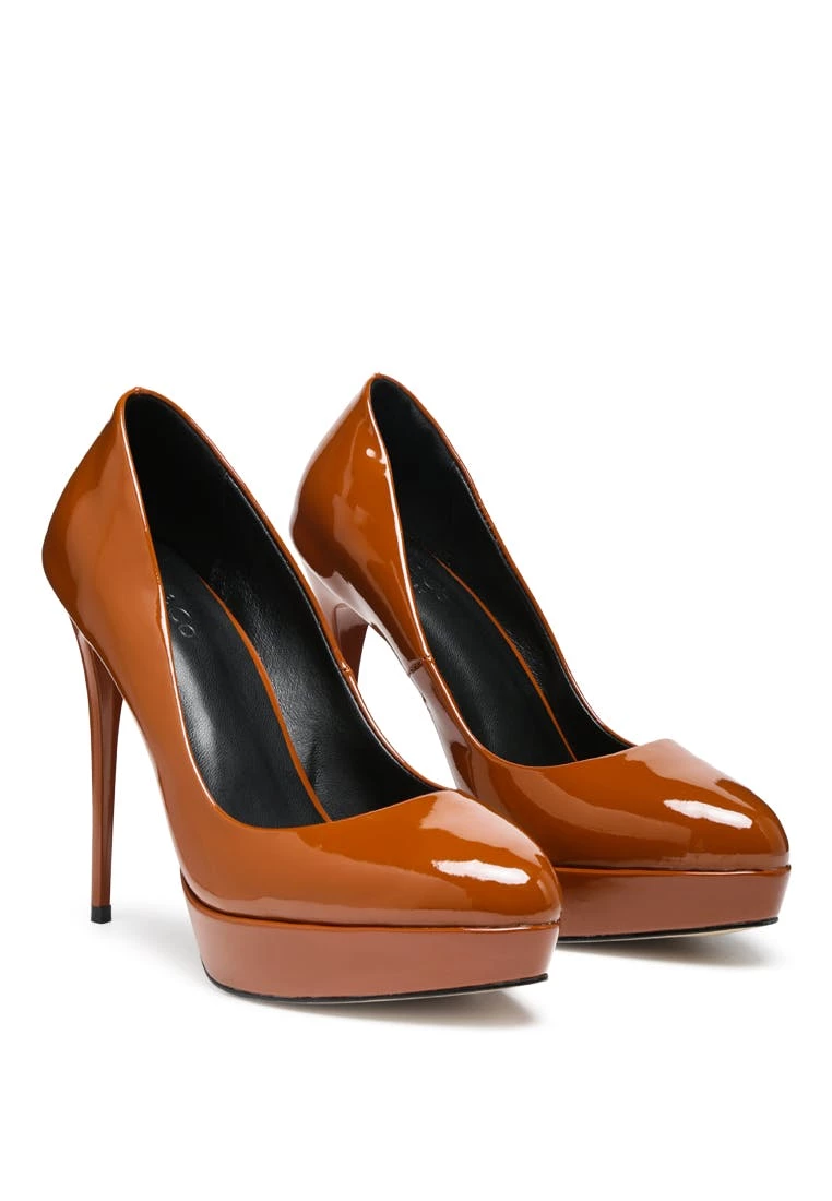 Rag & Co FAUSTINE High Heel Dress Shoe In Mocca - Image 6