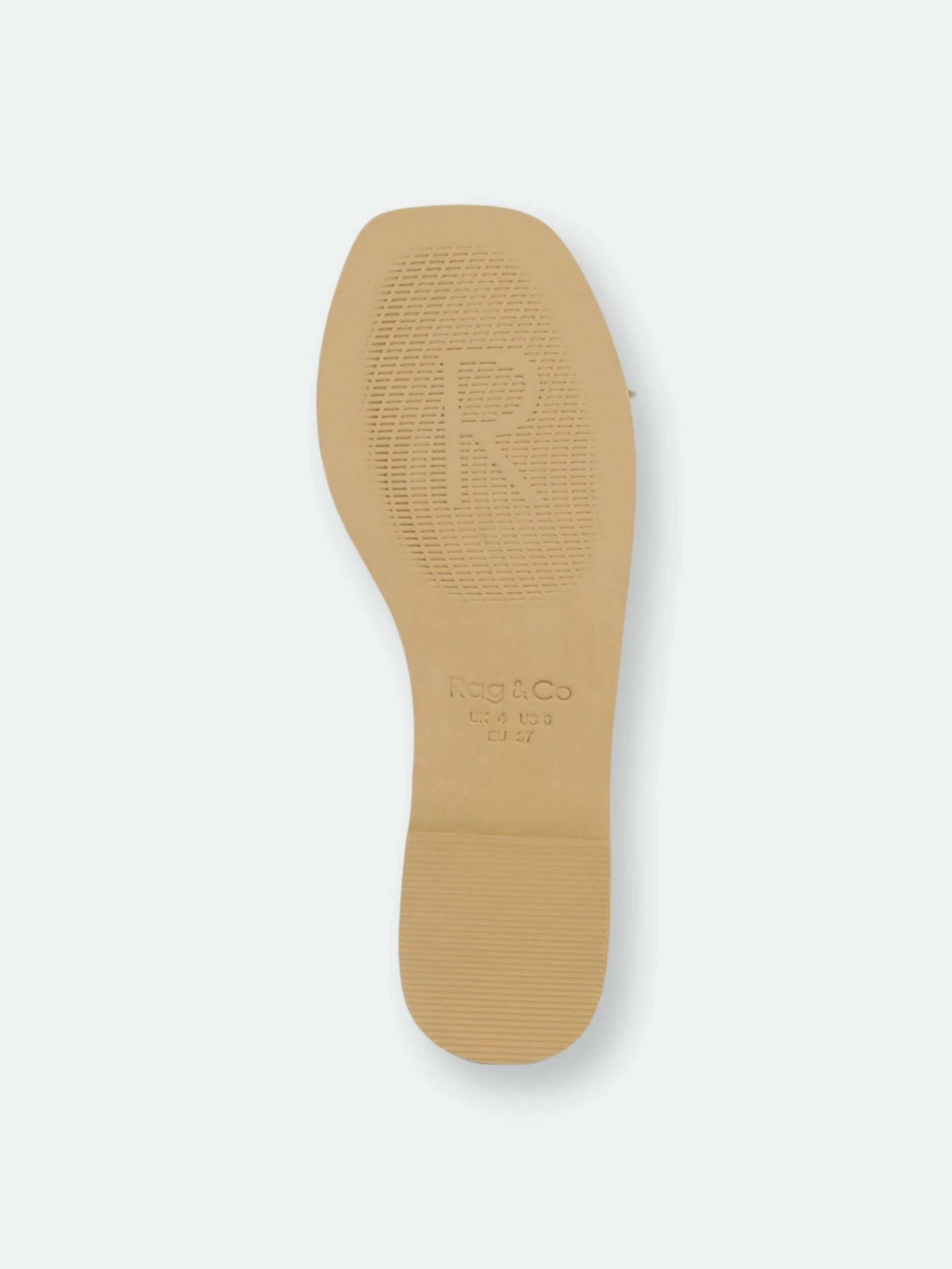 Rag & Co Tatami White Soft Leather Classic Leather Slide Flats - Image 5