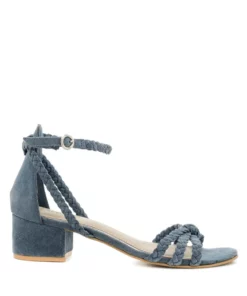 Rag & Co Nicola Denim Block Heel Sandal