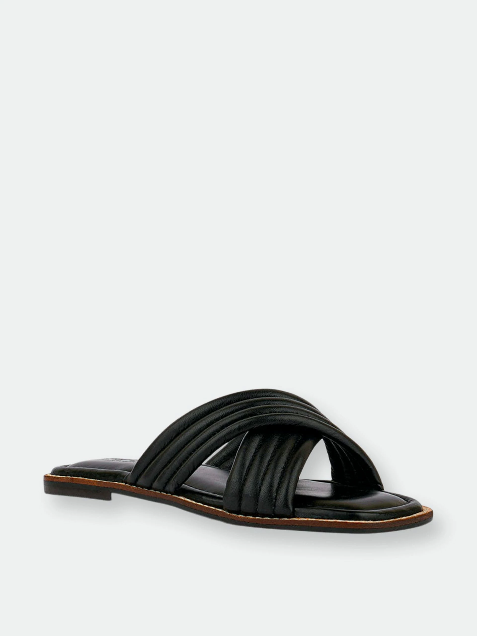 Rag & Co Eura Black Quilted Leather Flats - Image 2