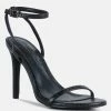 Rag & Co Blondes Black Croc High Heeled Sandal