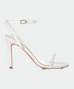 Rag & Co Blondes White Croc High Heeled Sandal