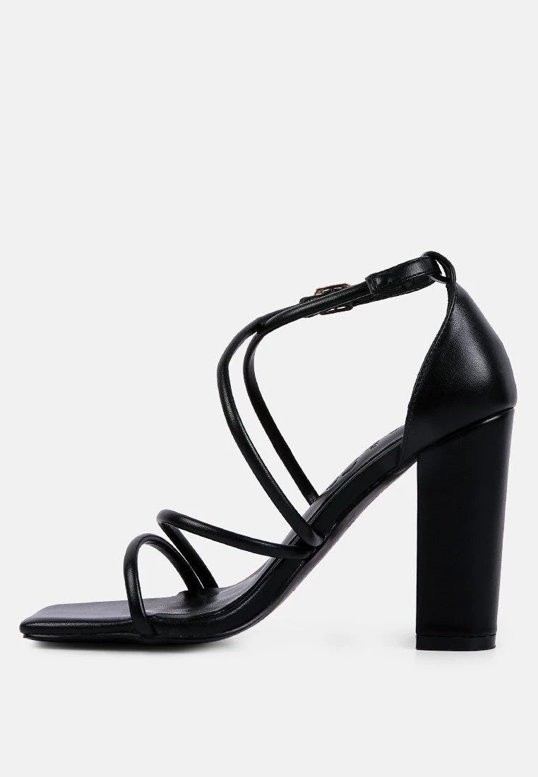 Rag & Co Opulence Black High Heeled Dress Sandal - Image 4