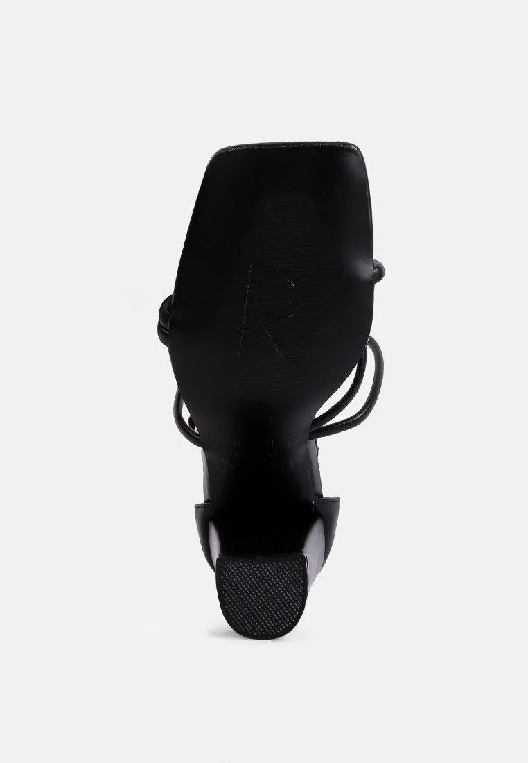 Rag & Co Opulence Black High Heeled Dress Sandal - Image 7