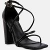 Rag & Co Opulence Black High Heeled Dress Sandal