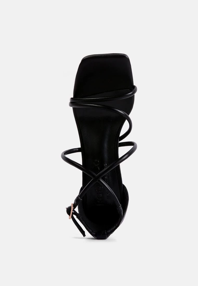 Rag & Co Opulence Black High Heeled Dress Sandal - Image 6