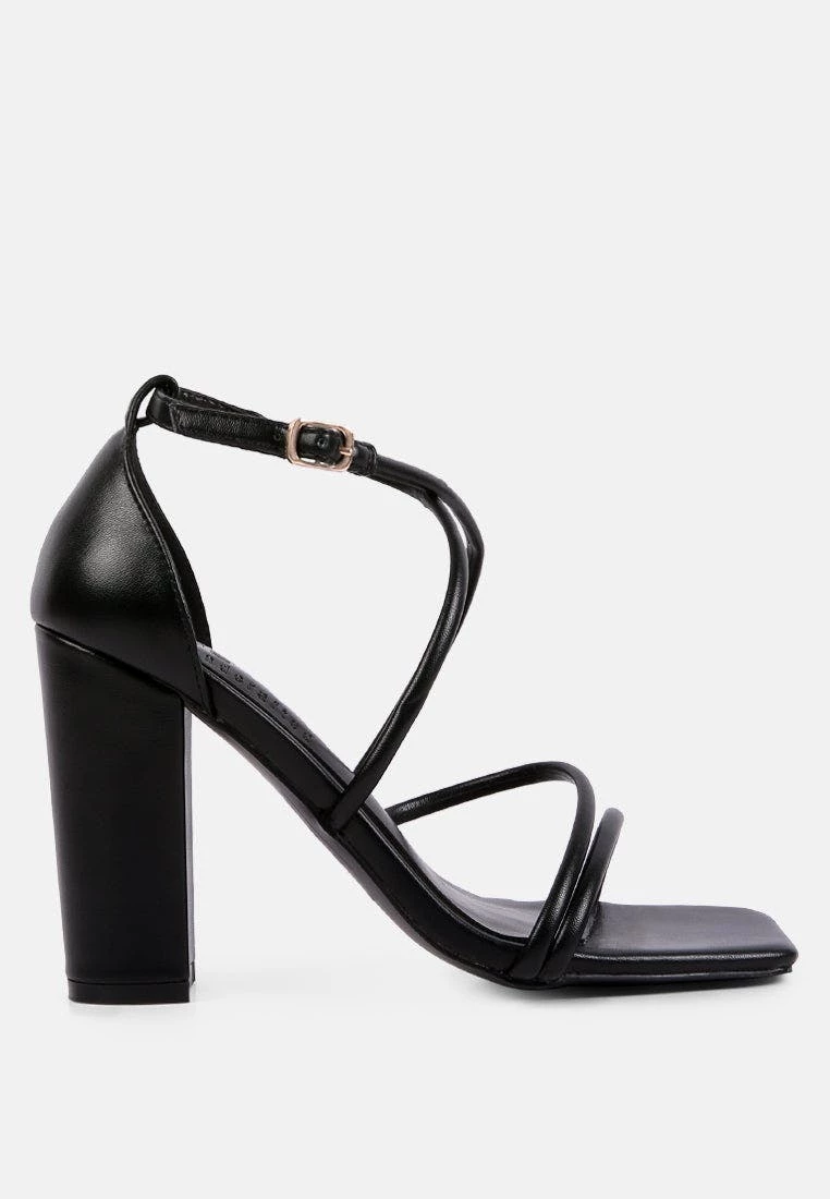 Rag & Co Opulence Black High Heeled Dress Sandal - Image 2
