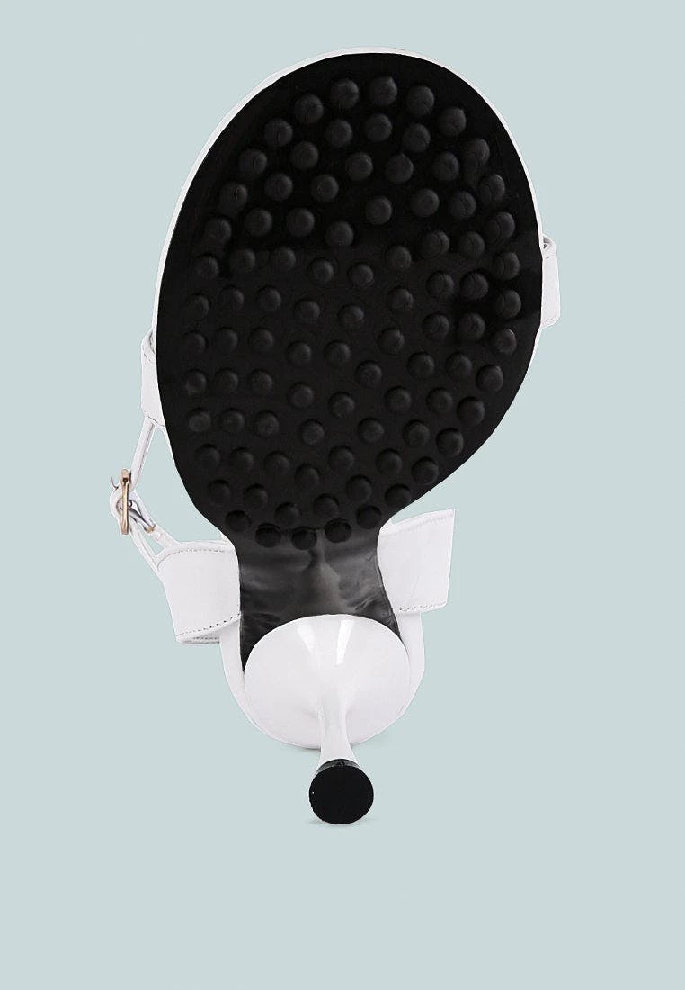 Rag & Co Daenerys White Mid Heeled Sandals - Image 6