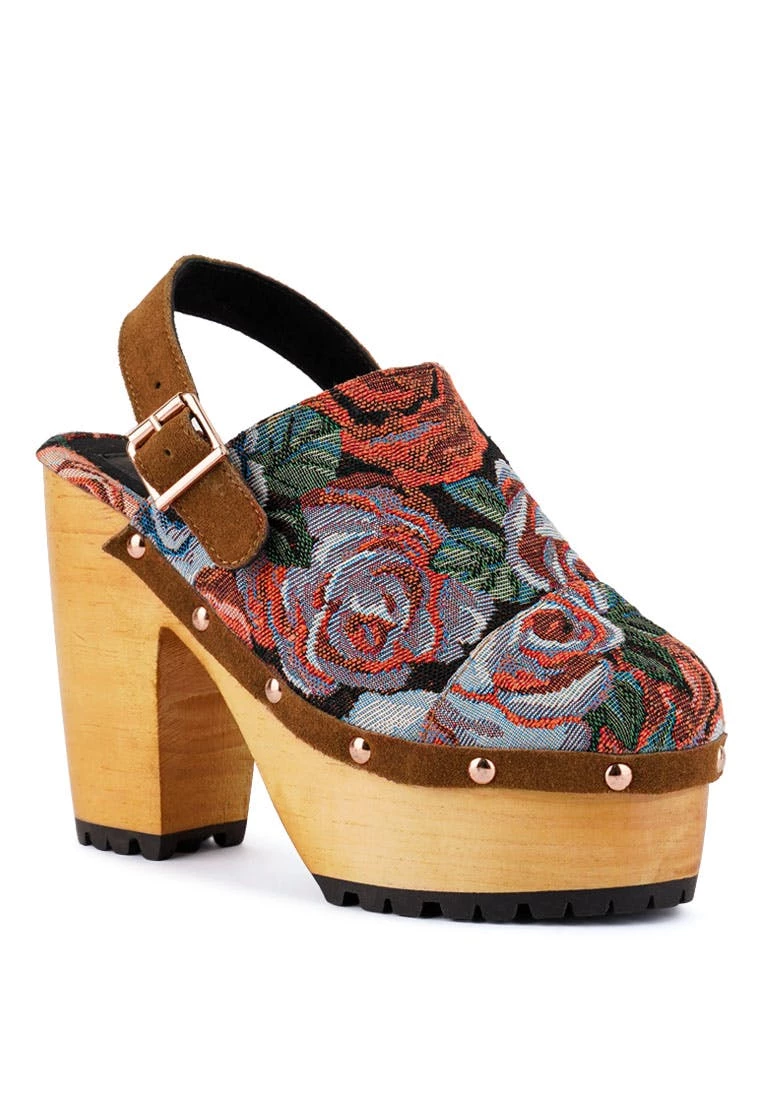 Rag & Co Mural Tapestry Handcrafted Clogs - Image 3