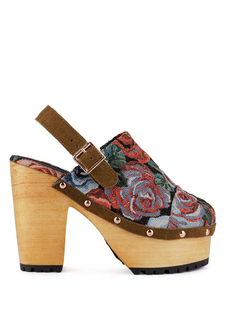 Rag & Co Mural Tapestry Handcrafted Clogs
