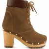 Rag & Co Maaya Tan Handcrafted Collared Suede Boot