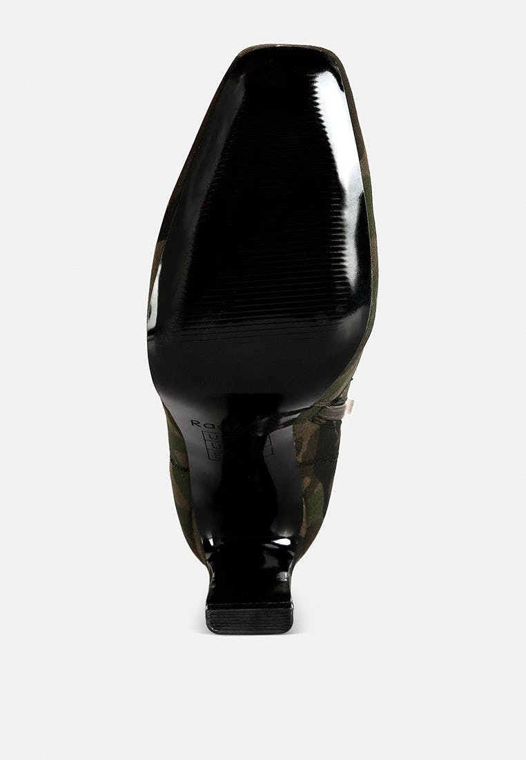 Rag & Co Wyndham Camouflage Lace Up Leather Ankle Boots - Image 7