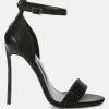 Rag & Co Magnate Pointed High Heel Party Sandals In Black