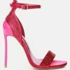 Rag & Co Magnate Pointed High Heel Party Sandals In Fuchsia