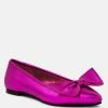 Rag & Co Pie-Tribe Metallic Bow Ballerinas In Fuchsia