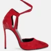 Rag & Co Ule Breaker Red Lace Up Stiletto Sandals