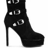 Rag & Co Beaux High Platform Stiletto Ankle Boots In Black