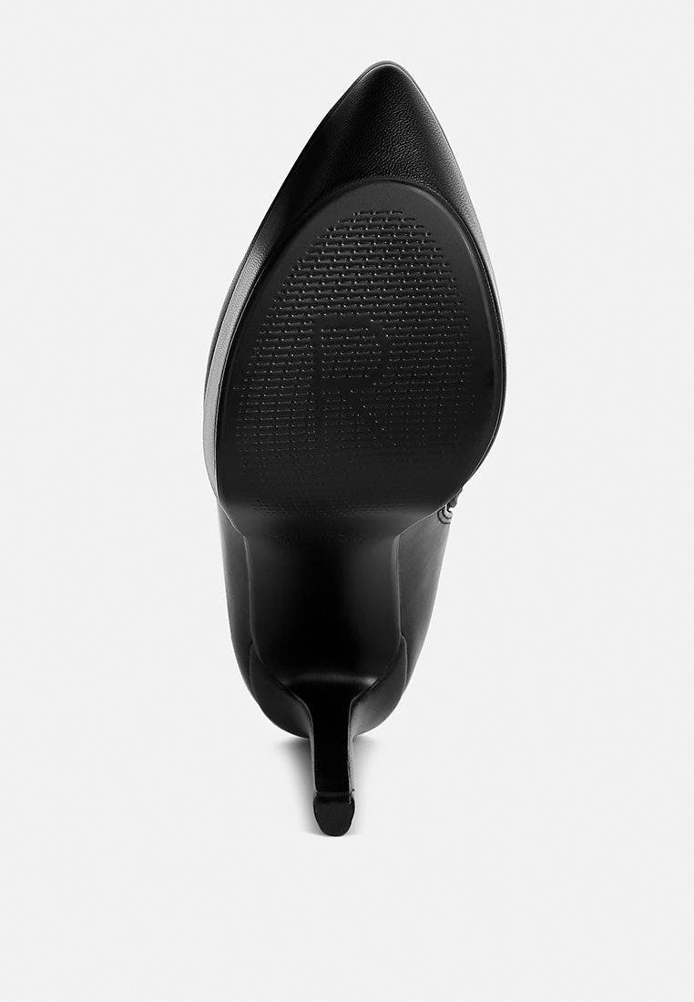 Rag & Co Magna Black High Heeled Ankle Boot - Image 7