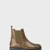 Anaki Paris Caravelli Croco Boots Khaki