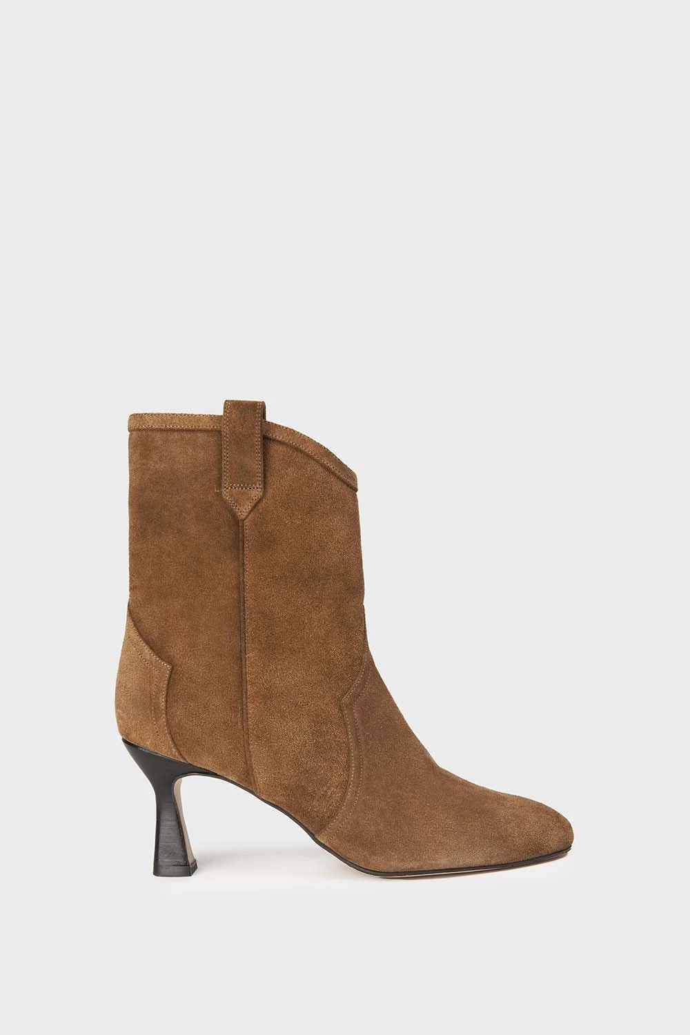 Anaki Paris Cigar Velvet Calfskin Iruya Ankle Boots