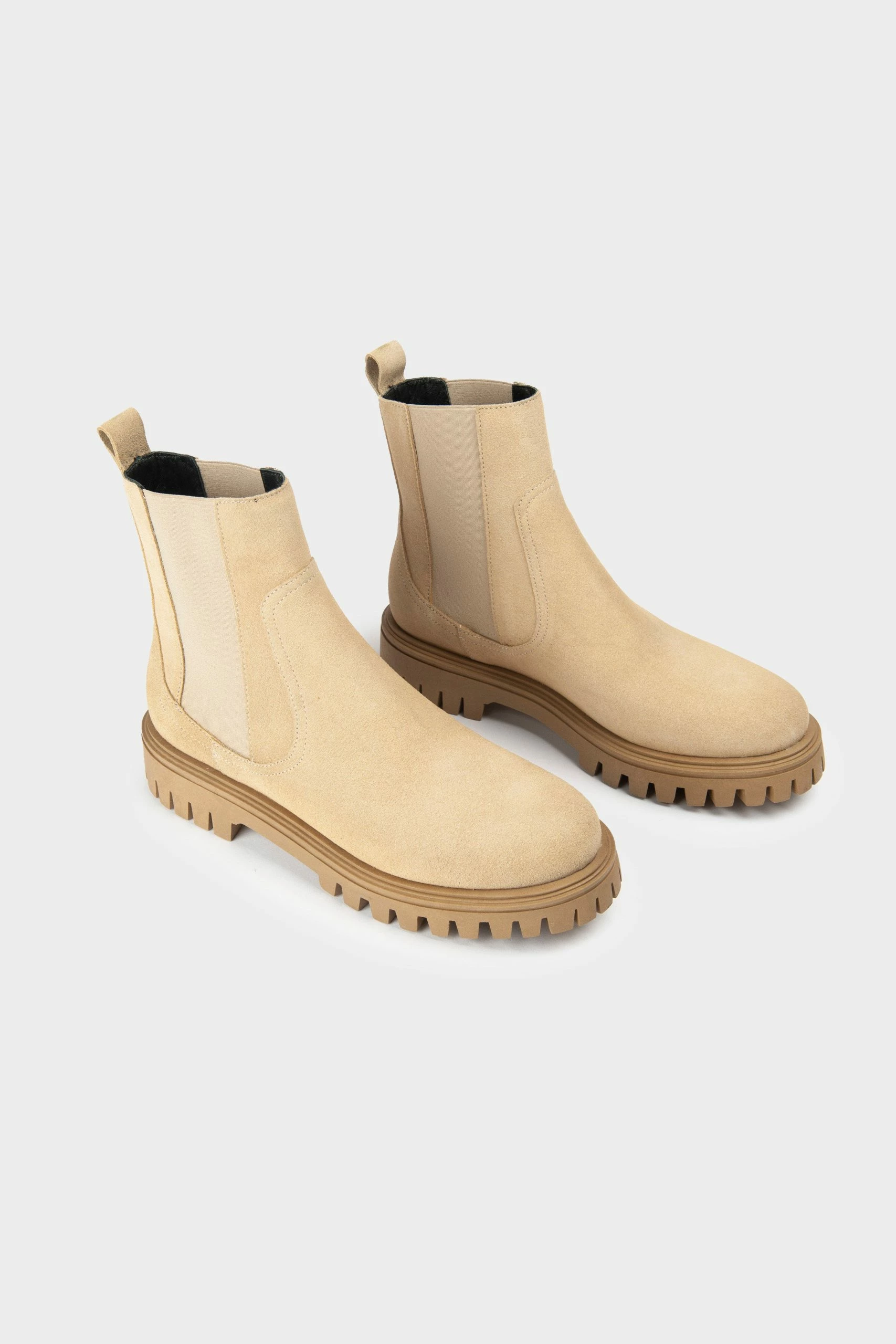 Anaki Paris Cruz Suede Calfskin Boots Cream - Image 2