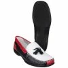 Cotswold Biddlestone Ladies Moccasin/Womens Shoes - White/Navy/Red