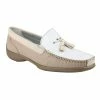 Cotswold Biddlestone Ladies Moccasin / Womens Shoes - White/Beige/Tan
