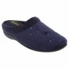 Sleepers Womens/Ladies Charley Extra Comfort Memory Foam Velour Mule Slippers (Navy)
