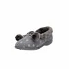 Sleepers Womens Marge Extra Comfort Memory Foam Pom-Pom Polka Dot Cuff Slippers - Gray