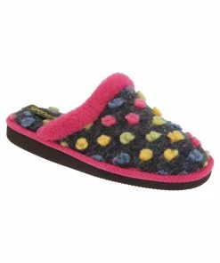 Sleepers Womens/Ladies Donna Mule Slippers (Fuchsia/Multi)