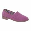 Sleepers Womens/Ladies Audrey III Roll Top Velour Slippers - Plum/Heather