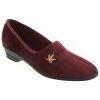 Sleepers Womens/Ladies Andover Heeled Motif Leaf Slippers (Burgundy)