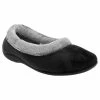 Sleepers Womens/Ladies Julia Memory Foam Collar Slippers - Black