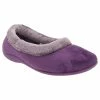 Sleepers Womens/Ladies Julia Memory Foam Collar Slippers (Purple)