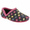 Sleepers Womens/Ladies Jade Dotted Full Slippers - Fuchsia/Multi