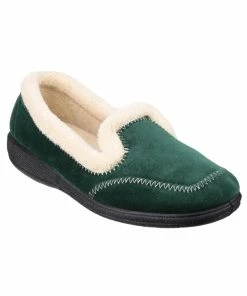Fleet & Foster Womens/Ladies Maier Classic Slippers - Green
