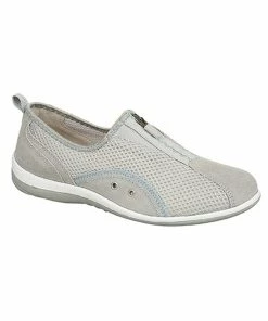 Boulevard Womens/Ladies Zip Elastic Gusset Leisure Shoes (Grey)