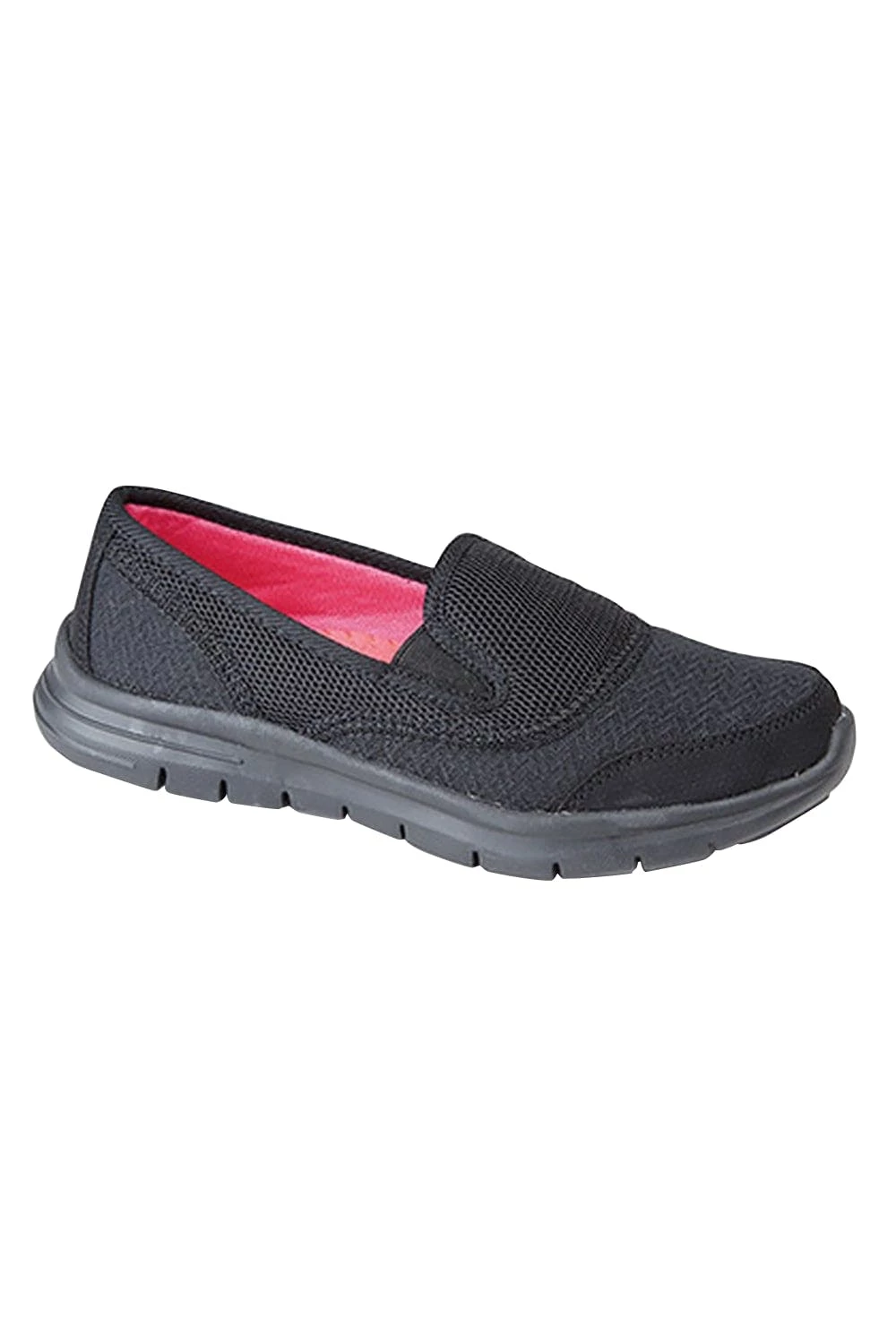Dek Womens/Ladies Superlight Twin Elastic Gusset Leisure Shoes - Black