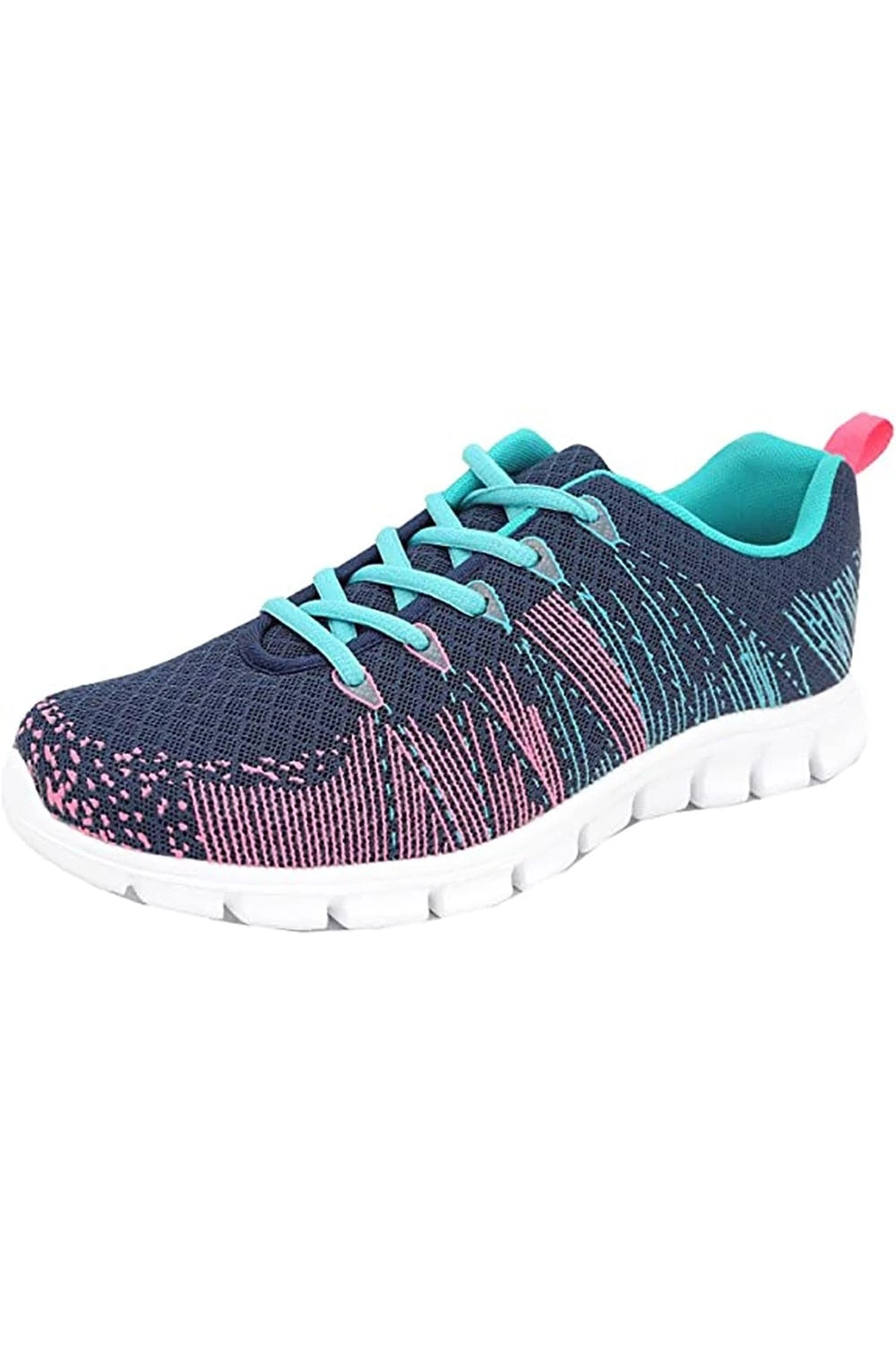Dek Superlight Womens/Ladies Starlight Memory Foam Sneakers - Navy/Aqua/Fuchsia - Image 3