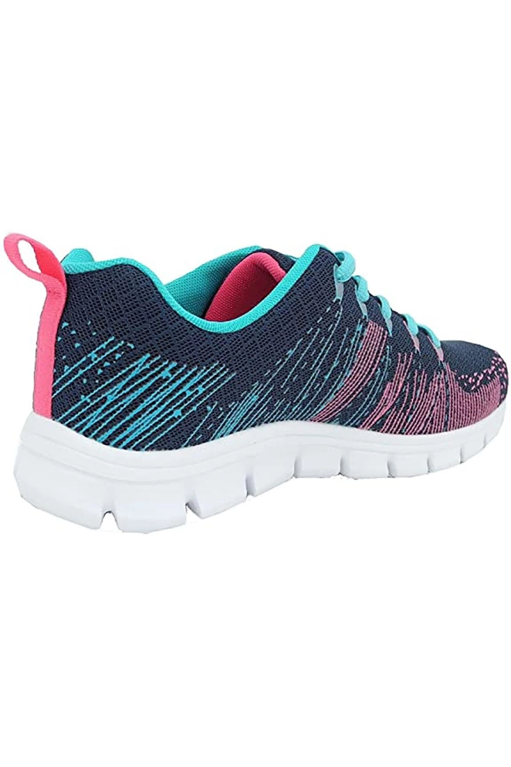 Dek Superlight Womens/Ladies Starlight Memory Foam Sneakers - Navy/Aqua/Fuchsia - Image 2