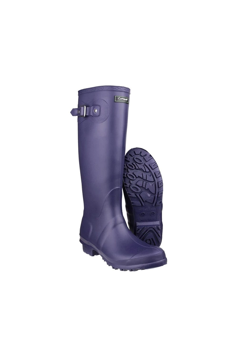Cotswold Sandringham Buckle-Up Womens Wellington Boots - Purple - Image 3