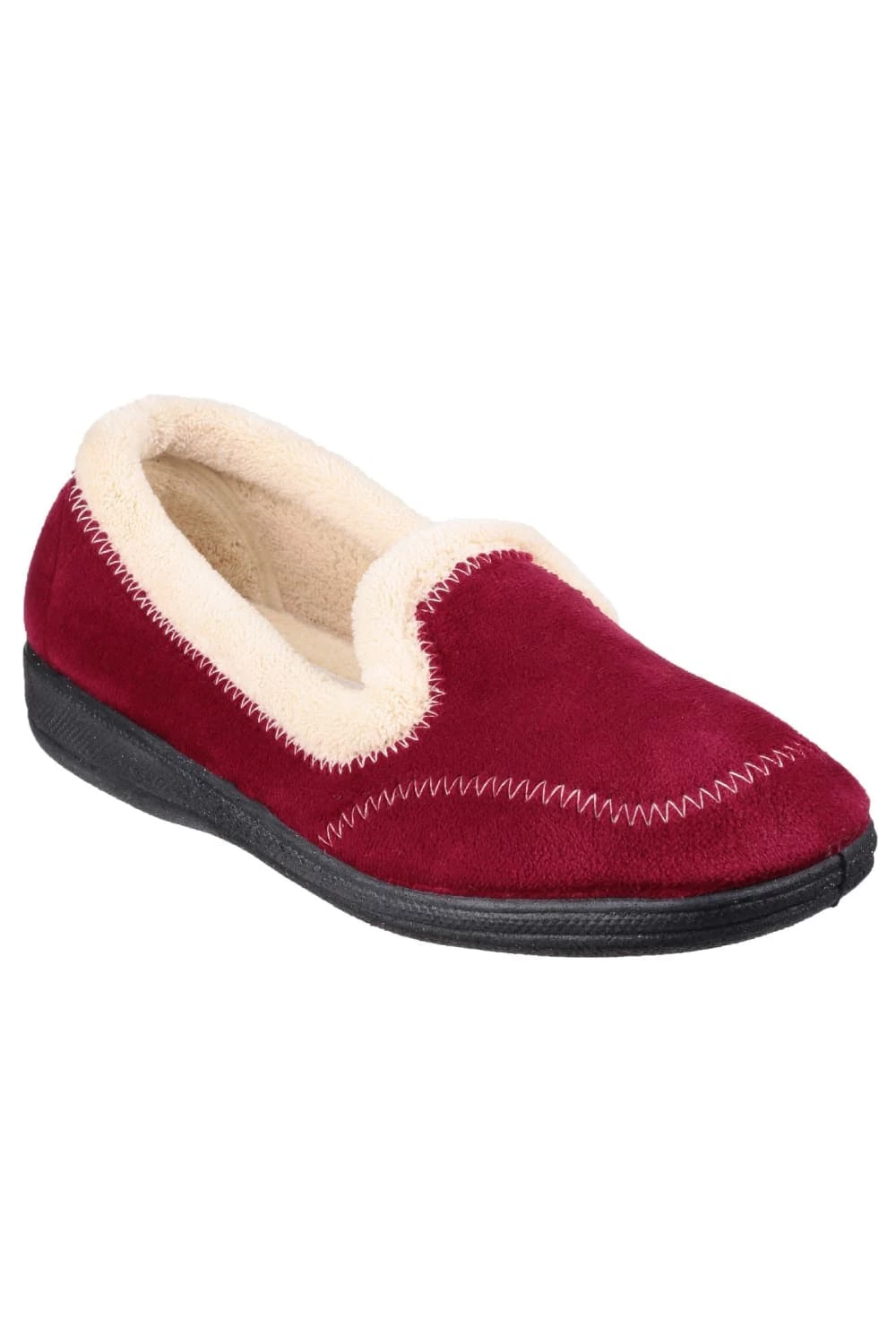 Fleet & Foster Womens/Ladies Maier Classic Slippers - Burgundy