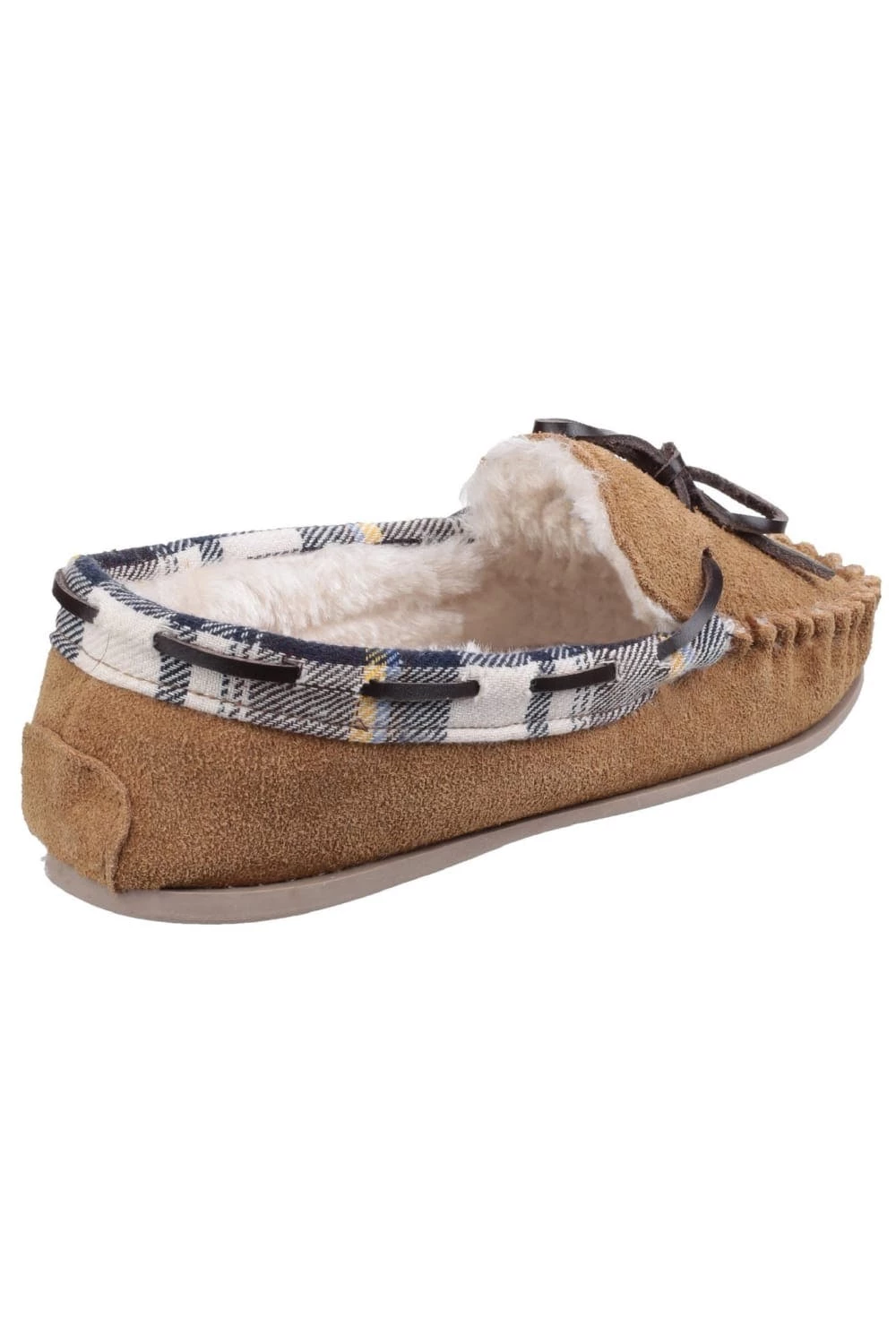 Cotswold Womens/Ladies Kilkenny Classic Fur Lined Moccasin Slippers - Tan - Image 5