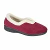 Sleepers Womens/Ladies Olivia V Throat Memory Foam Slippers (Wine)