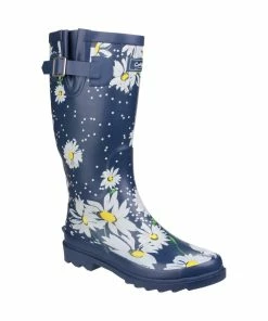 Cotswold Womens/Ladies Burghley Pull On Patterned Wellington Boots - Daisy