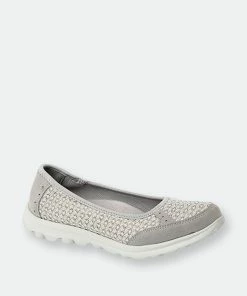 Boulevard Womens/Ladies Slip On Memory Foam Shoes (Grey)
