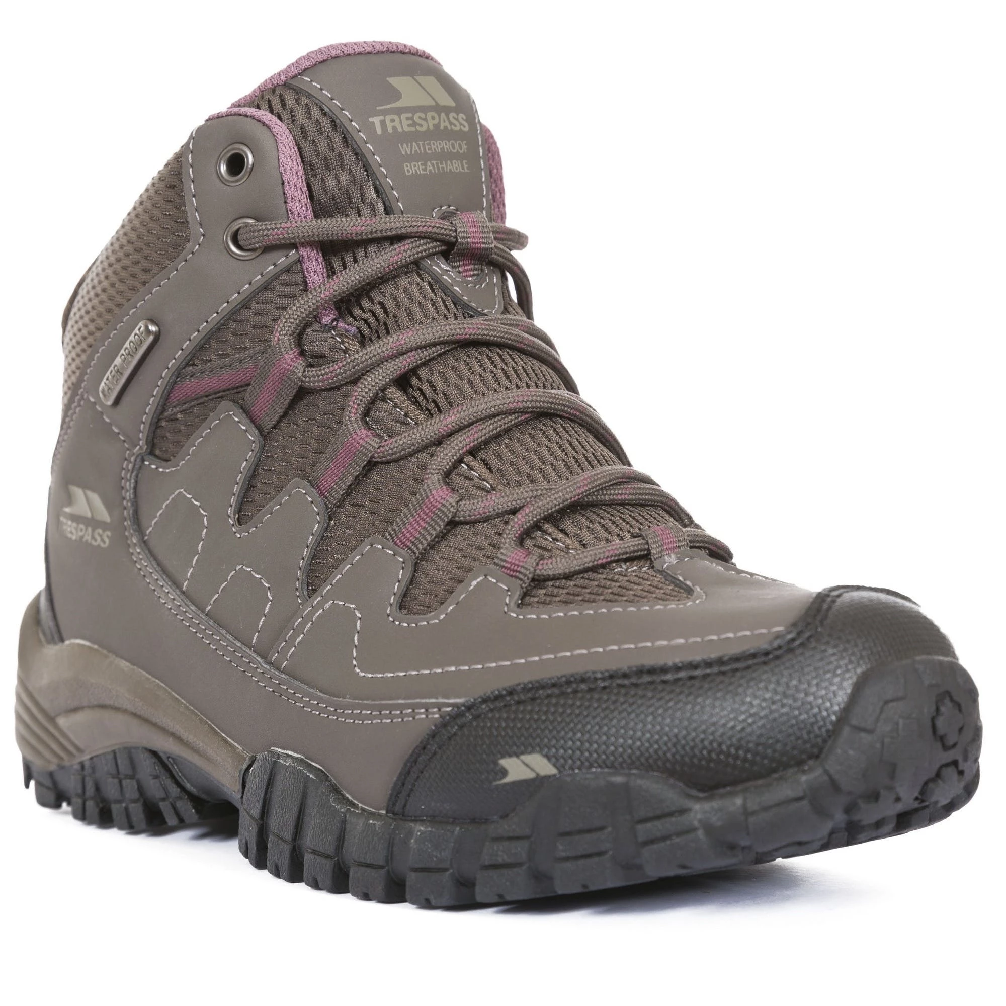 TRESPASS Womens/Ladies Mitzi Waterproof Walking Boots (Coffee) - Image 3