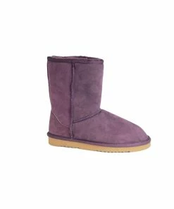 Eastern Counties Leather Womens/Ladies Jodie Sheepskin Short Plain Boots - Purple