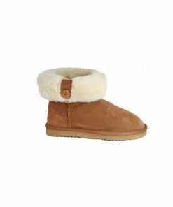 Eastern Counties Leather Womens/Ladies Freya Cuff And Button Sheepskin Boots - Chestnut
