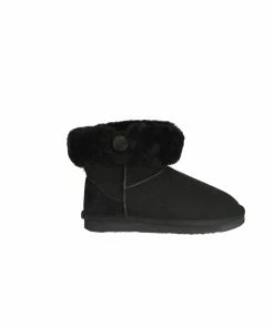 Eastern Counties Leather Womens/Ladies Freya Cuff And Button Sheepskin Boots - Black